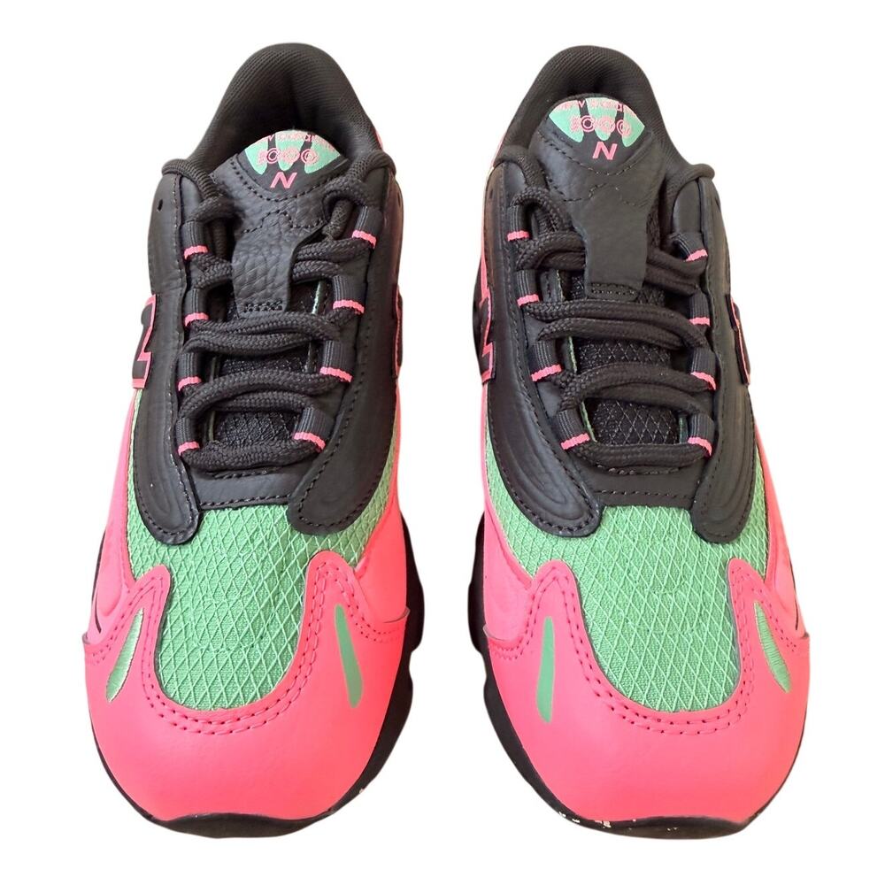 NEW New Balance 1000 GS Girl's Sneakers Watermelon Pink/Black/Green Size 4.5M